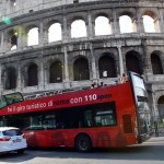 Rome holiday bus sightseeing colossus