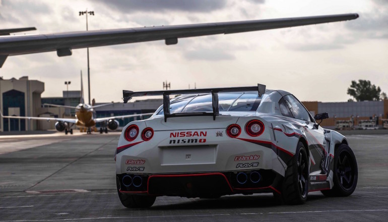 Nissan GTR Fastest Drift in Fujairah Airport