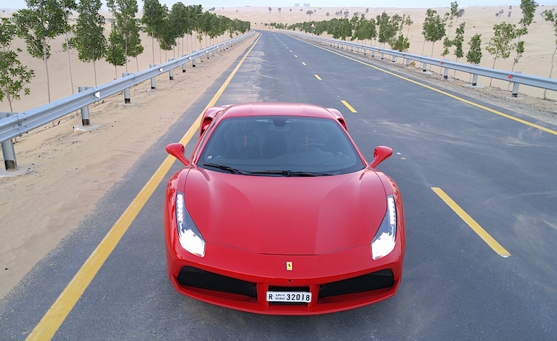 Ferrari 488 GTB in Dubai road test
