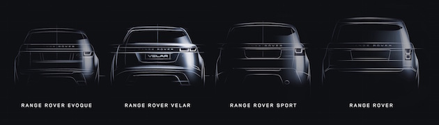 Range Rover Velar Tease Image Family Line Drawing