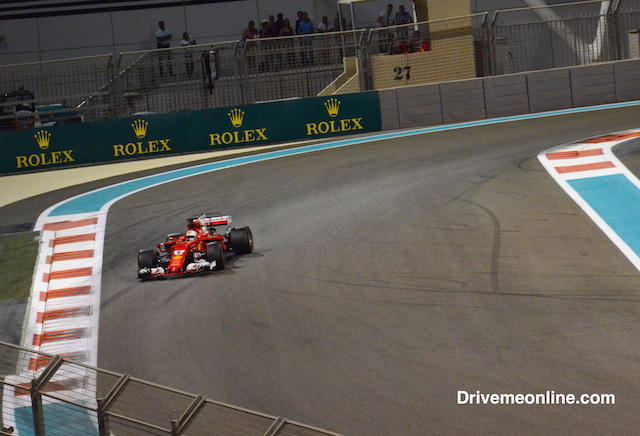 Sebastian Vettel in his last lap to podium. He finished behind Hamilton in the championship and third in this race.