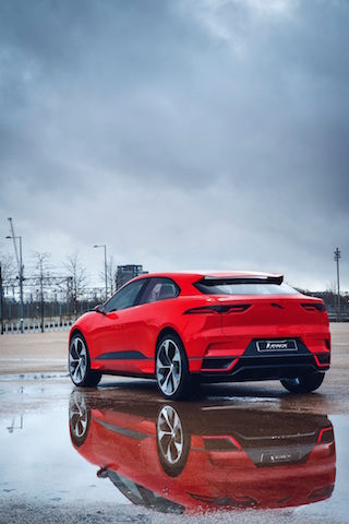 Jaguar I-PACE Concept Geneva Motor Show on 7 March in a new colour - Photon Red