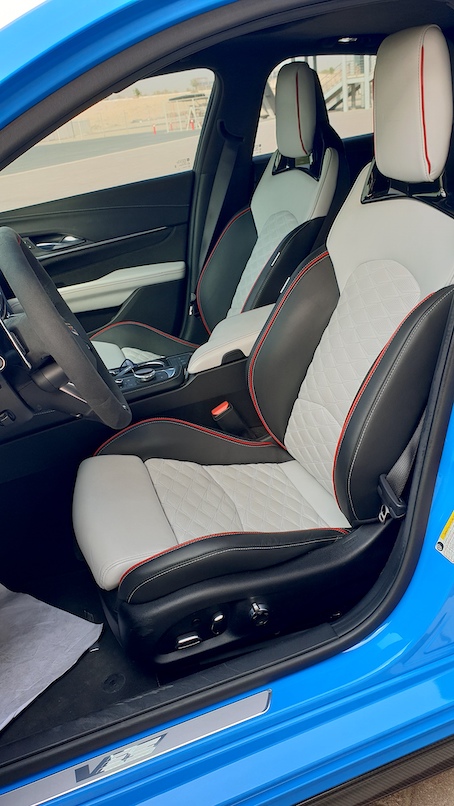 Cadillac CT4-V Blackwing seats are comfortable and stylish