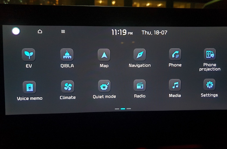 Kia EV6 multimedia touch screen 