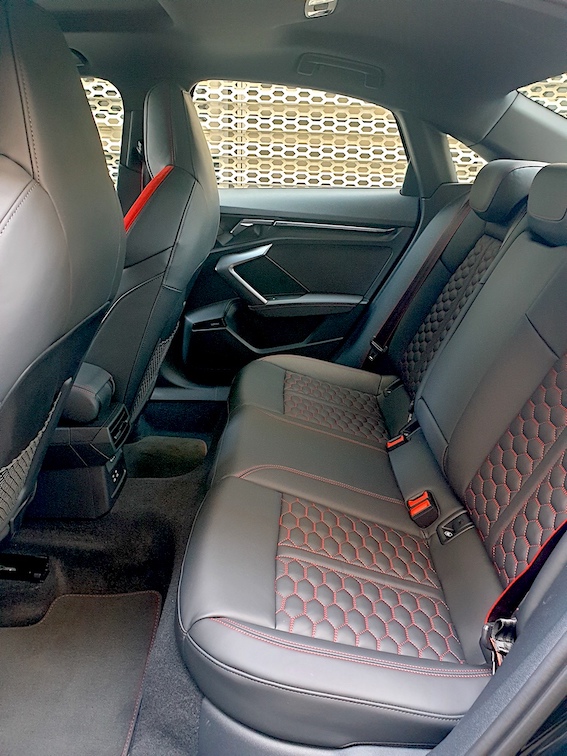 Audi RS3 2025 rear seat space