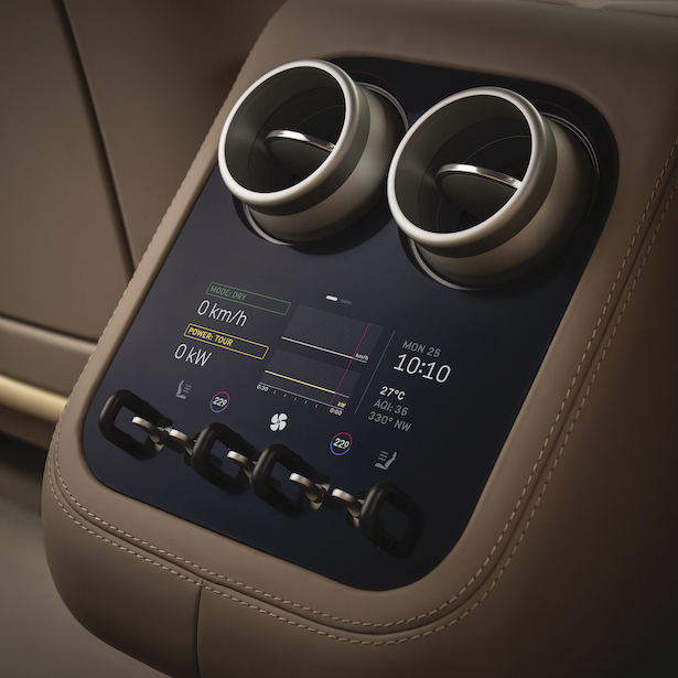 Ferrari Luce rear AC vents and control panel