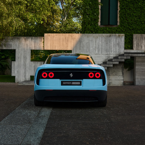 Ferrari Luce taillamps blue car