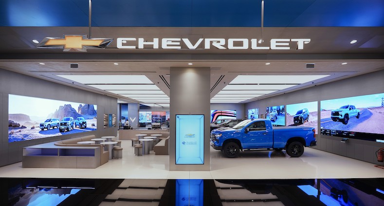 Chevrolet digital showroom in City Centre Mirdiff